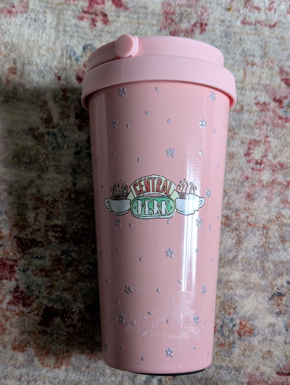 Central Perk Pink Travel Tumbler